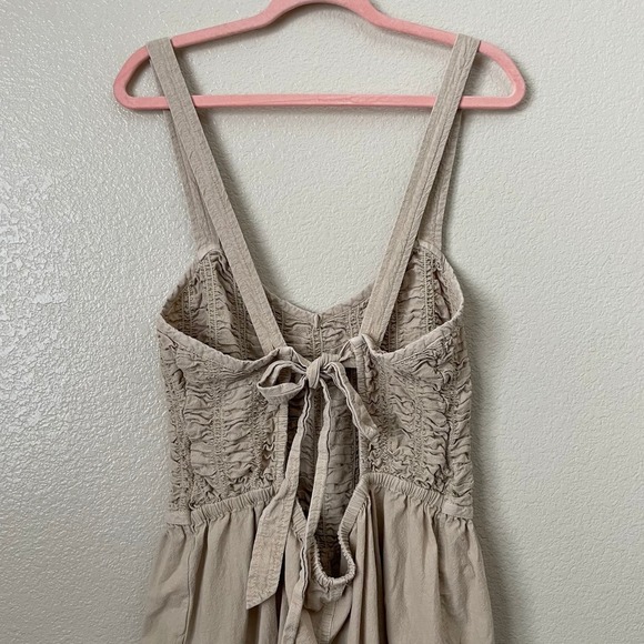 Free People Jumpsuit Womens XL  Forever and Always Ruched One Piece Wide Leg - Picture 9 of 14